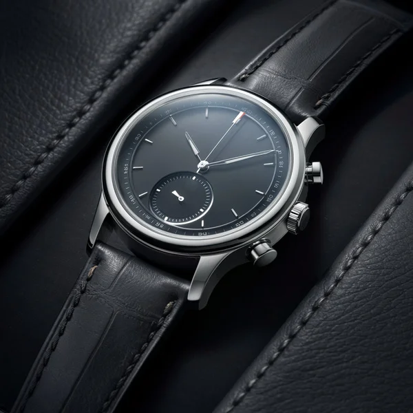 Schwarze Armbanduhr