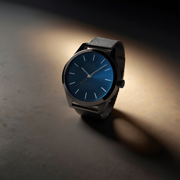 Blau-Schwarze Armbanduhr