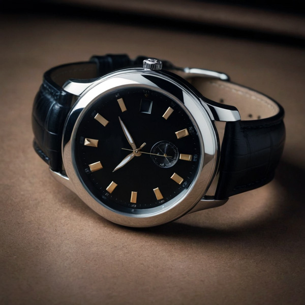 Schwarze Armbanduhr