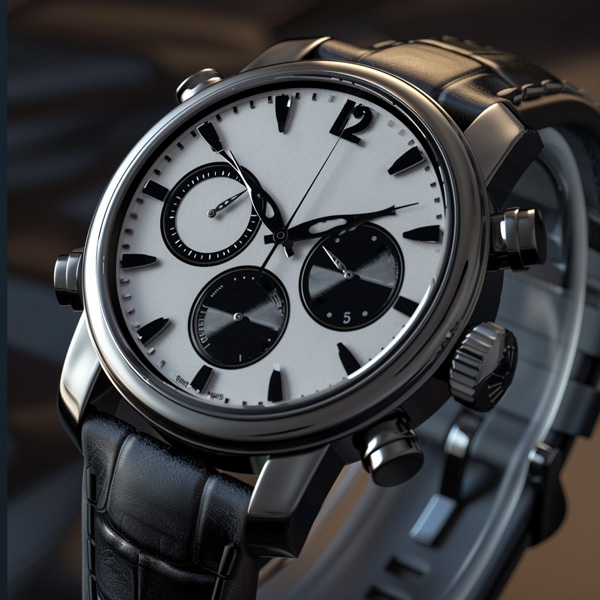 Schwarz-Weiße Armbanduhr