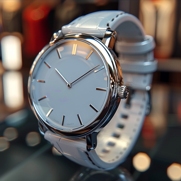 Weiße Armbanduhr