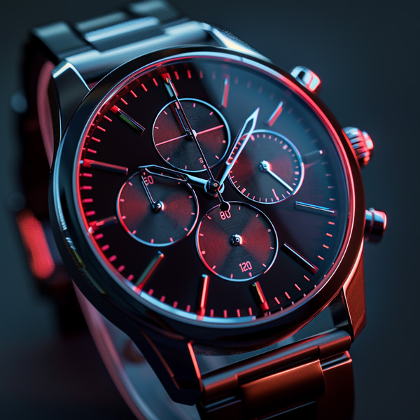 Neon-Schwarze Armbanduhr