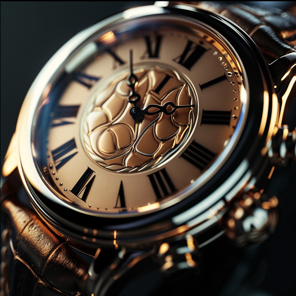 Goldene Luxusuhr