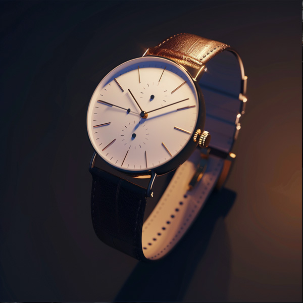 Luxusuhr Weiß-Braun